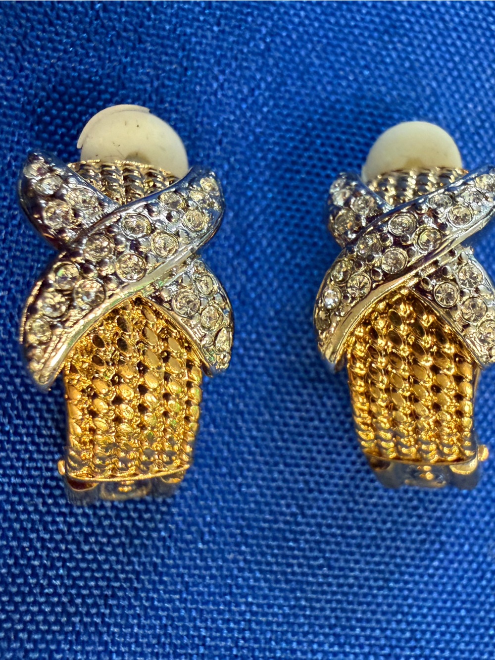 Park Lane Two-Tone Crystal Knot Clip-On Earrings